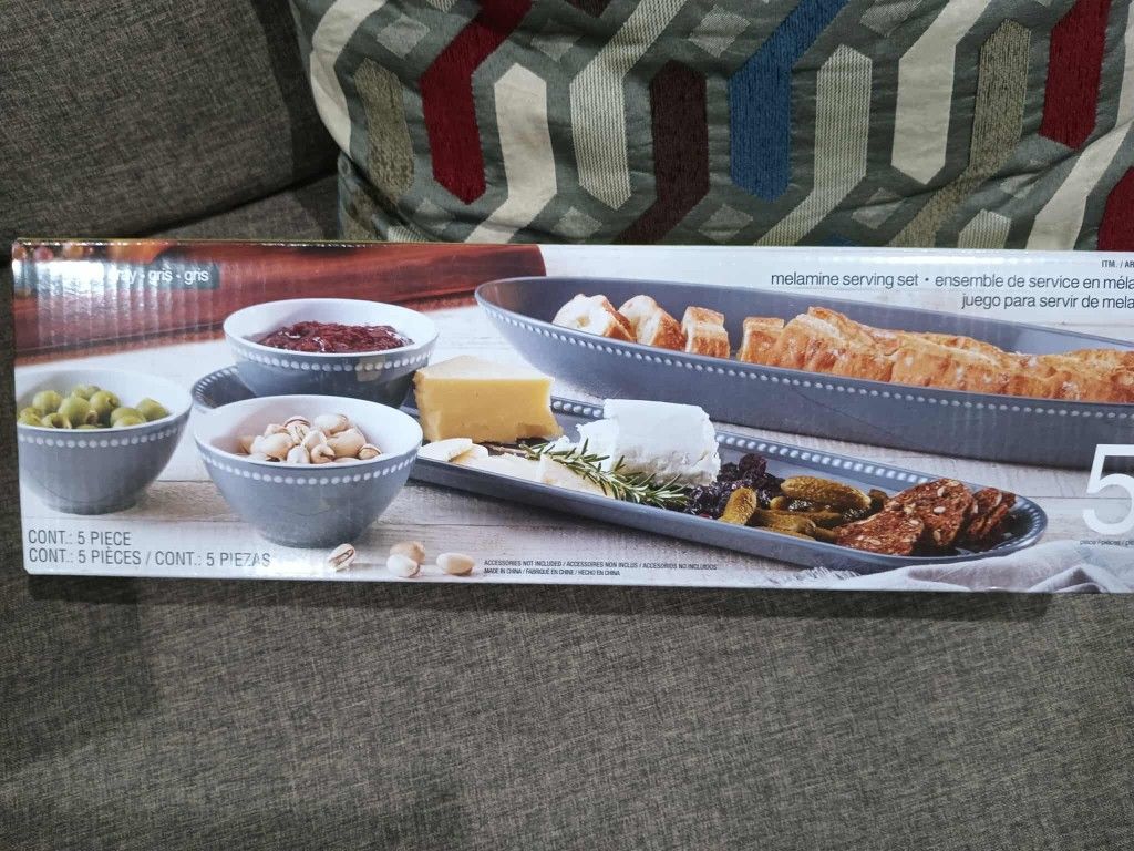 Gray Melanin Serving Set-5 Pcs