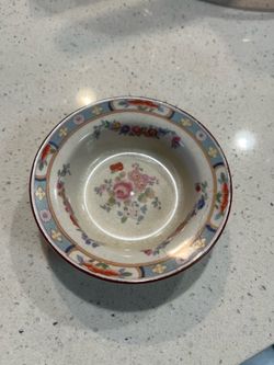 Antique J&G Meakin Hanley England Floral Ceramic Butter Pat Pin Dish