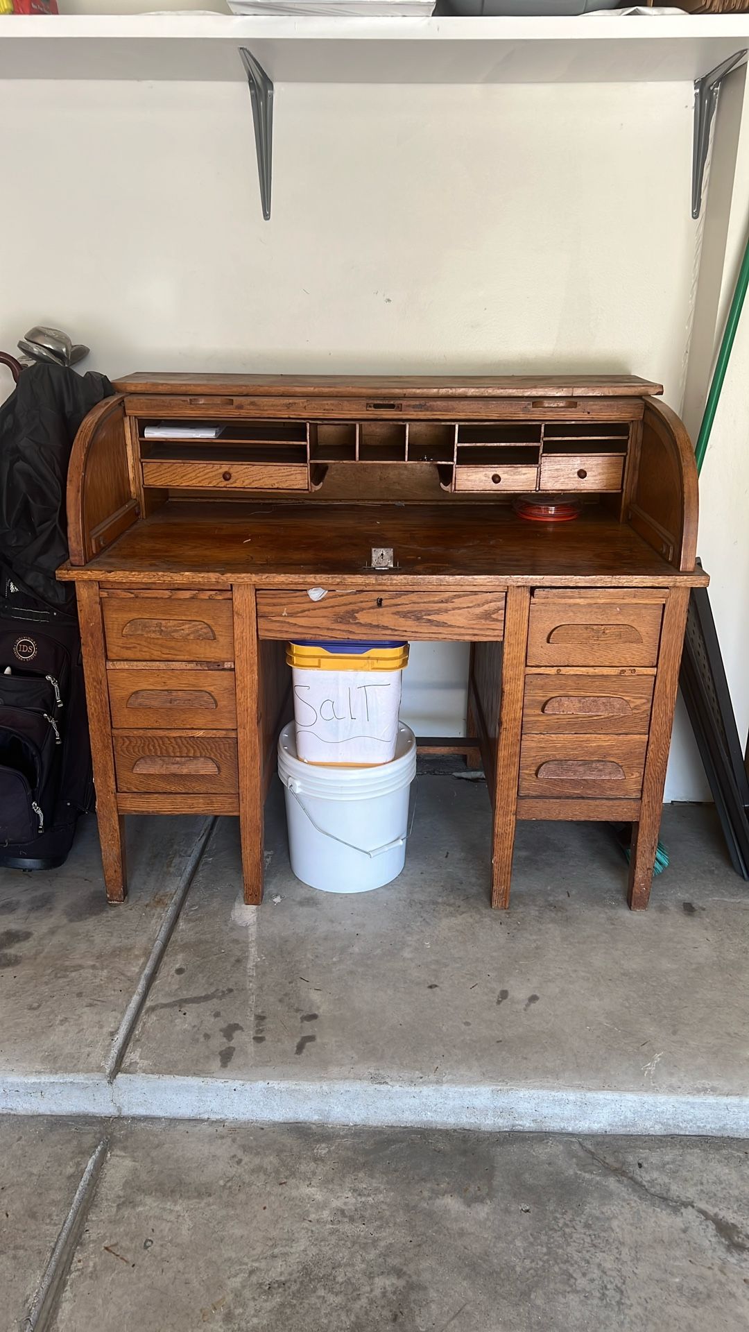Oak Roll Top Desk