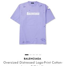 BALENCIAGA Oversized Distressed  T-Shirt