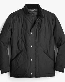 J.Crew Sussex Black Quilted Jacket Size L Brand New