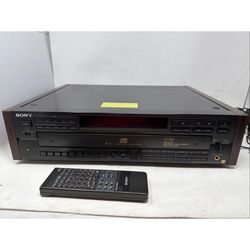 SONY ES Compact 5 Disc Player w/ Wood Grain CDP-C77ES + REMOTE … TESTED Work