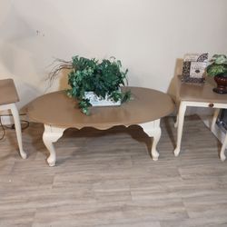 Two End Tables And A Coffee Table