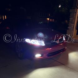 H7 LED Light Bulbs, 8000LM Per Set 6500K LED Light Bulbs with Fan & EMC, Halogen Headlight Bulb Replacement, Pack of 2 