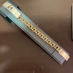 10k Solid Chino Link Bracelet