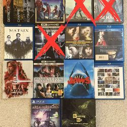Blu-Rays Various Titles Some 4K Ultra HD