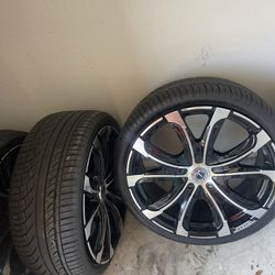 Set Of 4 Lux 22 Inch Rims 