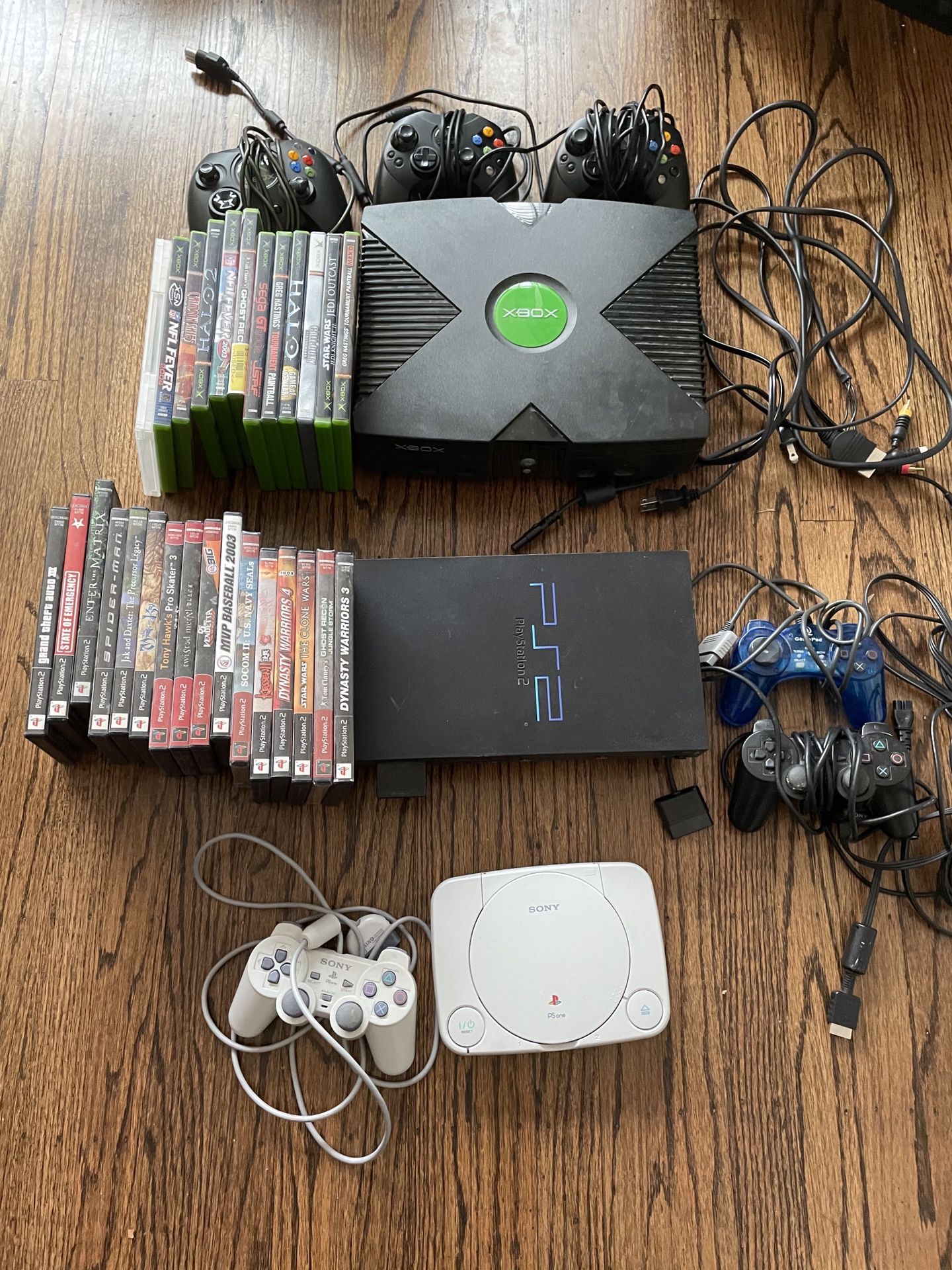 3 Game Systems Xbox, PlayStation 2, PlayStation 1