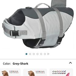 Dog Puppy Life Jacket Shark Suit Medium/large