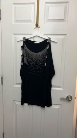 Black Top with Silver Embellishments