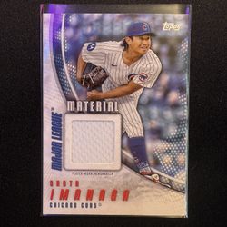 2025 Topps Series One Shota Imanaga Player Worn Patch Card 