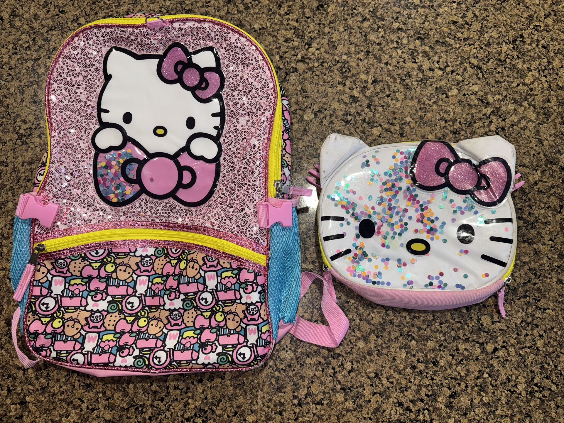 Hello Kitty Backpack With Lunch Bag