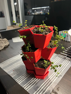 Three-Pot Stackable Planter