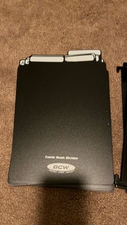 Comic dividers 24 plastic use ones five heavy duty plastic dividers used one pack of white 25 New # another pack of black heavy duty plastic three por