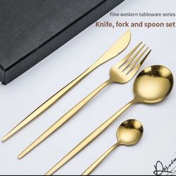 Steak Knife And Fork Spoon Four Pieces 