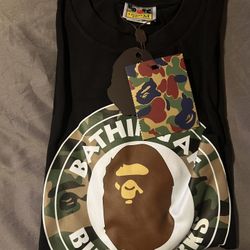 Black&Green Camouflage BAPE Shirt