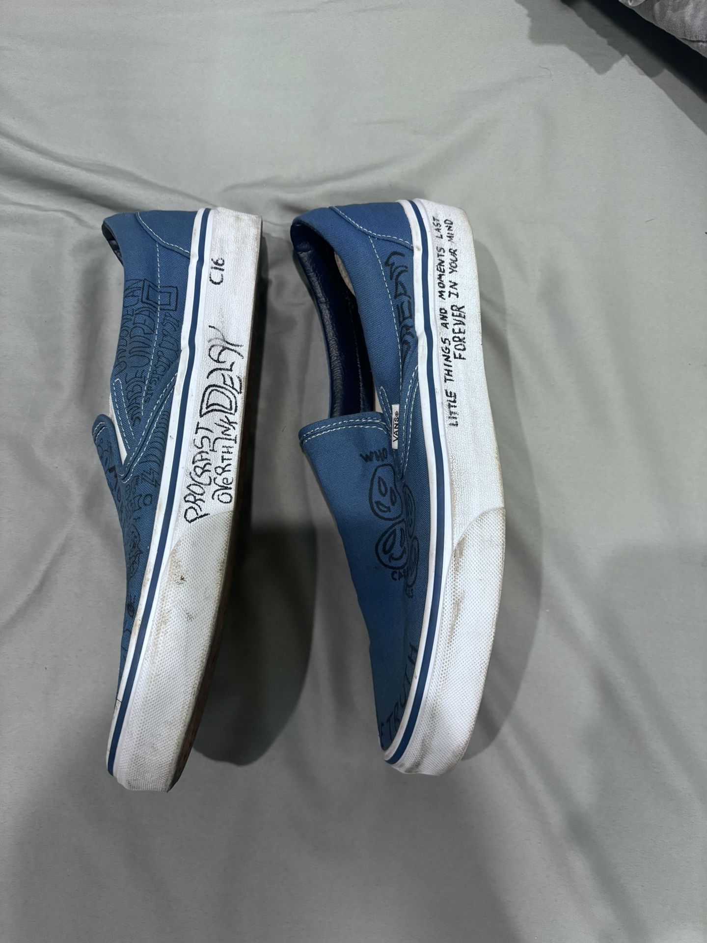 Vans (Custom) Blue Slip On