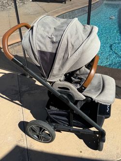 Nuna Baby Mixx Next Stroller Gray with Tan Handle