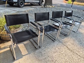 ✨4 Matching MCM Genuine Leather Chairs-Excellent Condition!