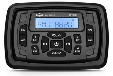 Marine Stereo Bluetooth Waterproof Boats Golf Cart Radio Digital Media Stereo Receiver AM FM Tuner Bluetooth Streaming on ATV UTV Motorcycle and Spa H