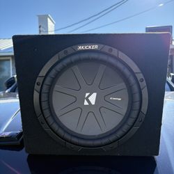 Kicker CompR 12” Powered Subwoofer w/ Built-In Amp – Loud & Clean