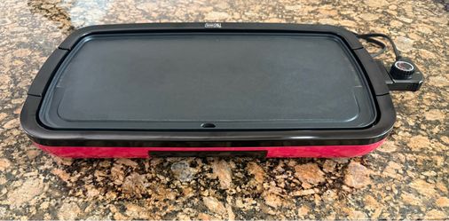 Dash Deluxe Everyday Electric Griddle, Removable Nonstick Plate, Red