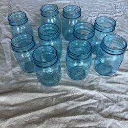 Vintage Style Blue Ball Jars