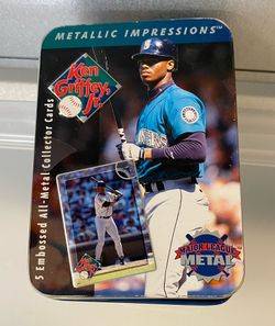 1996 Ken Griffey Jr Metallic Impressions Metal Collector’s Cards