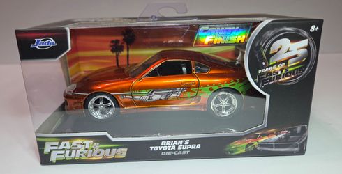 Jada 1:32 Fast & Furious Brian's Toyota Supra Color Brush Finish Diecast