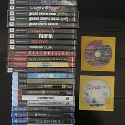PS2 PS3 & PS4 PlayStation Video Game Lot Of 27 - Great Tittles
