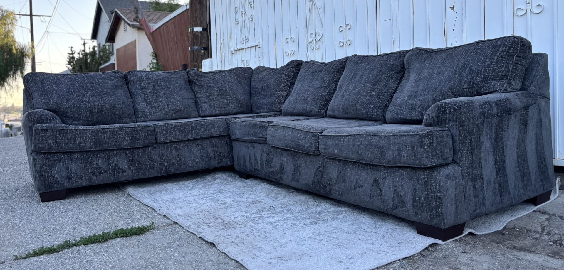 Peak Living Grey Sectional Couch Sofa L Shape