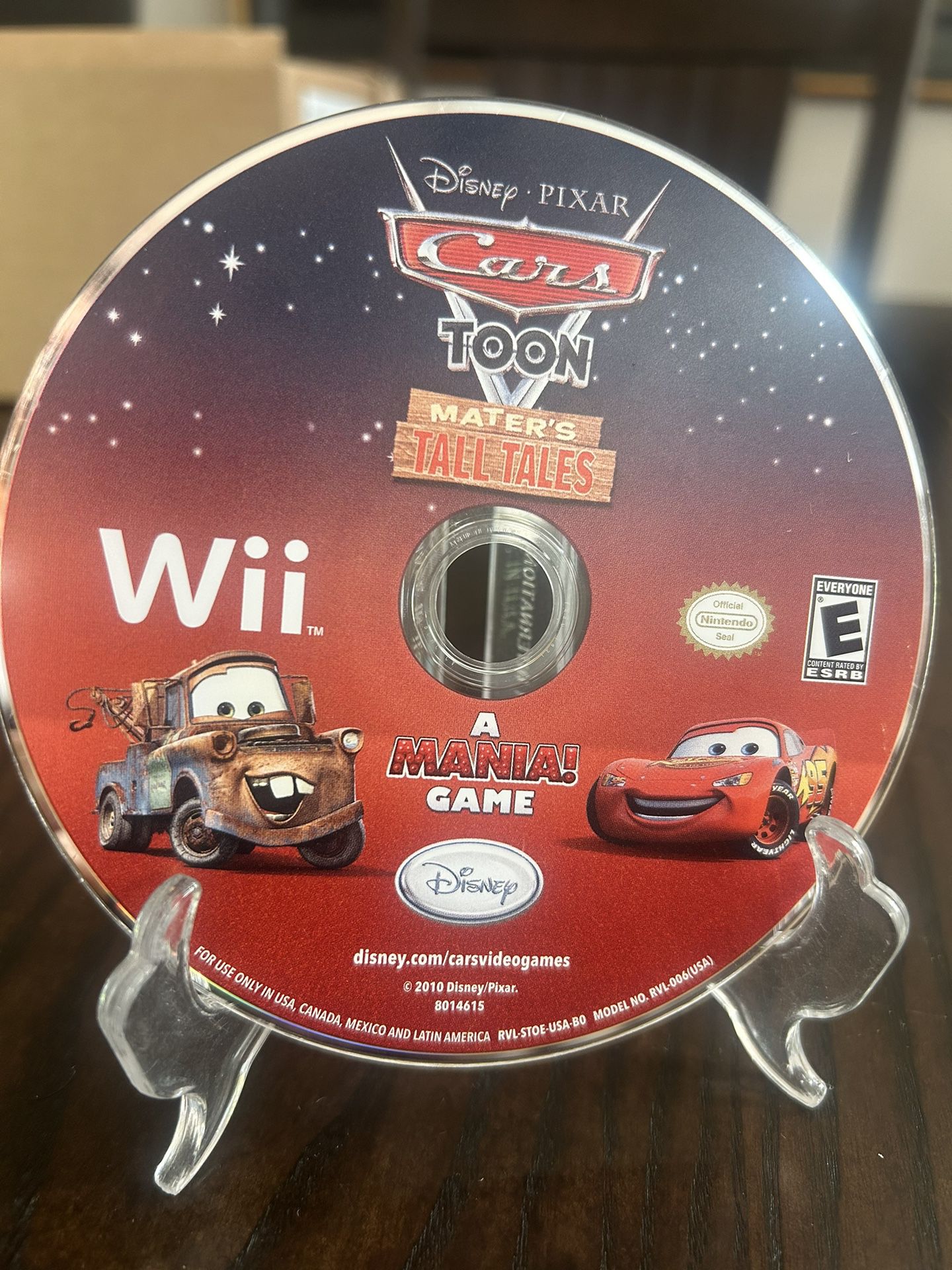 Cars Toon: Mater's Tall Tales Nintendo Wii 2010 Video Game 