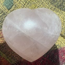Heart-Shaped Rose Quartz Crystal 