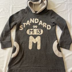 Long Sleeve Hoodie Sweatshirt Pullover Top Apparel Tee Grey Pocket Both Side