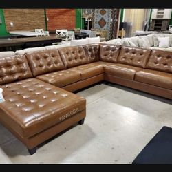 Brand New👉 Genuine Leather Huge Brown Modern U Shaped Sectional✅ Fast Delivery 🚚  Financing Available👍