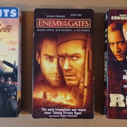 Enemy at the Gates, The Rock, and Memphis Belle VHS combo!