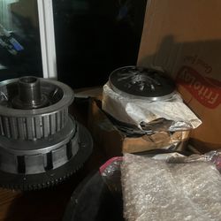 Twin Cam Clutch Basket & New Clutch & Friction Plates Front Back