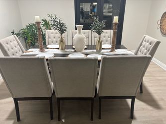 Dining table with 8 chairs