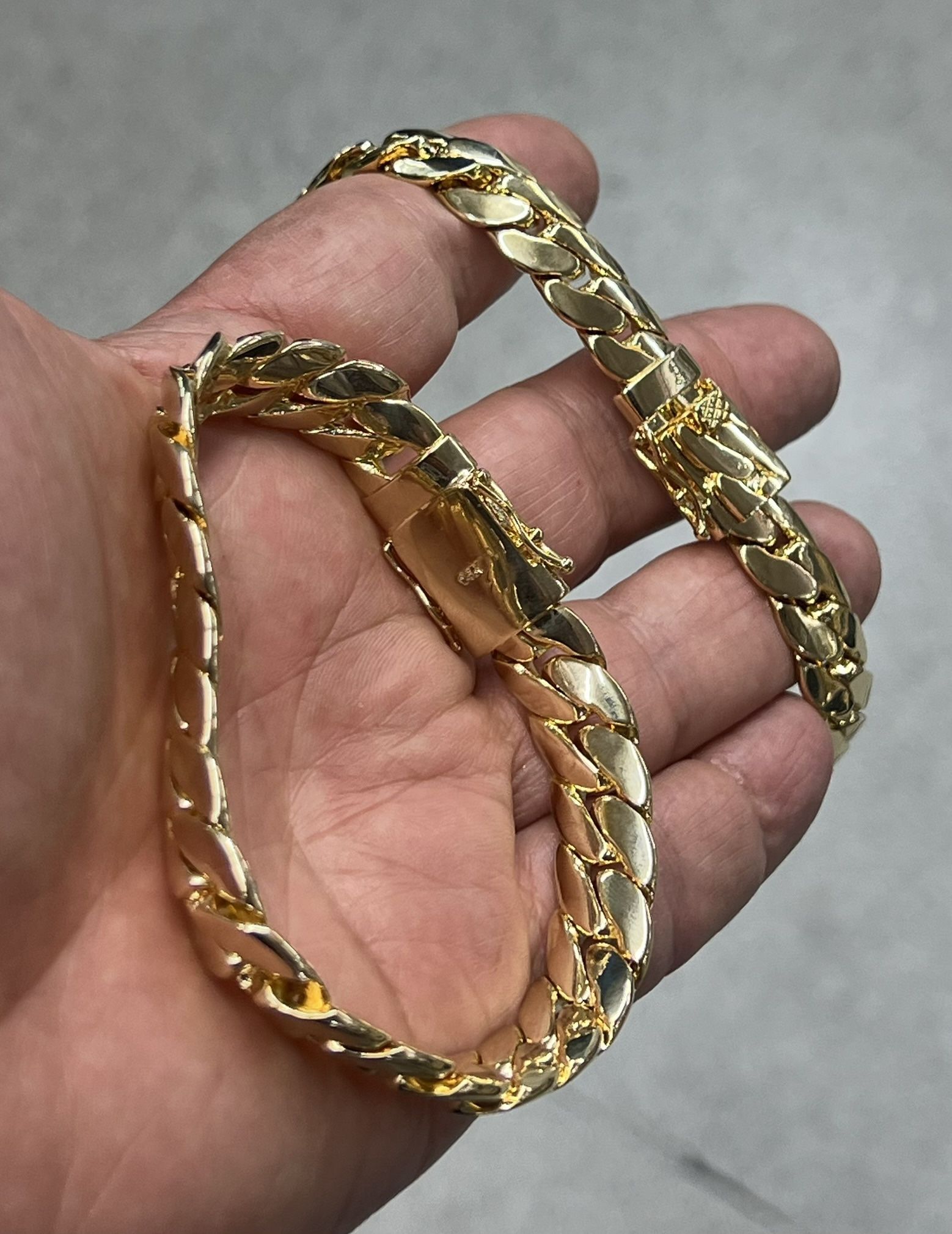 -Just arrived-14k premium gold Plated polished And Heavy Miami Cuban set๐ฅ๐ฅ