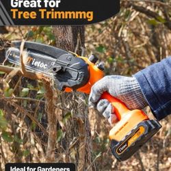 TIETOC MINI CHAINSAW 6 INCH CORDLESS