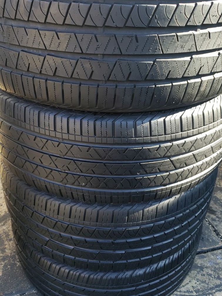 Four Matching Continental Tires For Sale 275/40/22