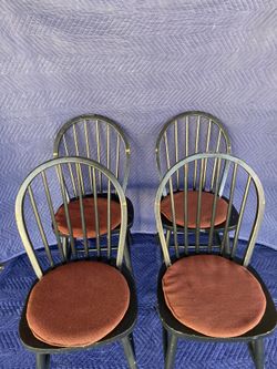 Black wooden chairs & Cushions