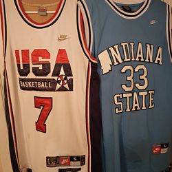 Two(2) Larry Bird Jerseys, both for $200 or $150 each, both Nike , both in Excellent condition