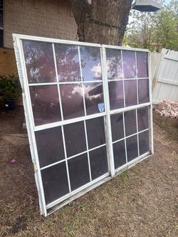Large Multi-Pane Window Unit White Frame