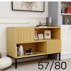 Grain Door Sideboard Buffet Cabinet with Storage, Console Table for Living Room, Dining Room, Kitchen