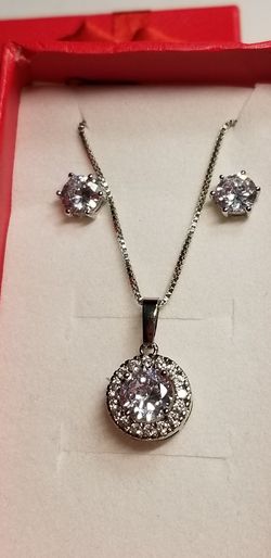 CubicZirconia Necklace & Earrings set