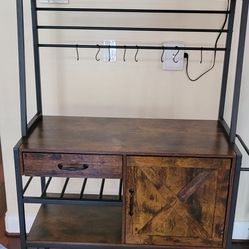Coffee Bar Kitchen Shelf And Cabinet