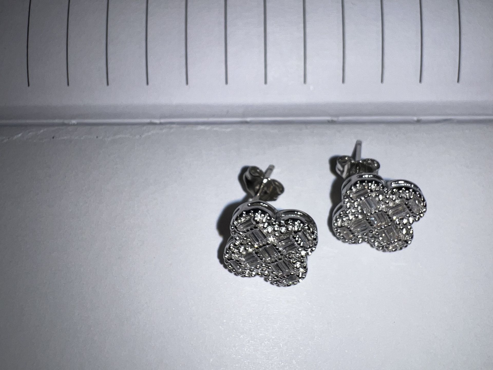 Diamond Cross Earring