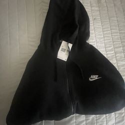Nike Zip Up Black New 
