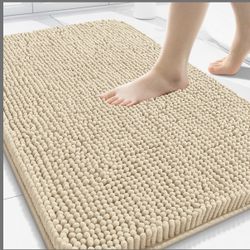 Arotive Bathroom Rug , Extra Soft Absorbent Shaggy Chenille Bath Rugs, Machine Washable Rubber Backing Non-Slip Bath Mats For Bathroom Floor Tub And S